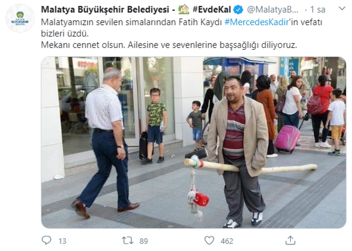 Malatya'nın sevilen ismi Mercedes Kadir yaşamını yitirdi