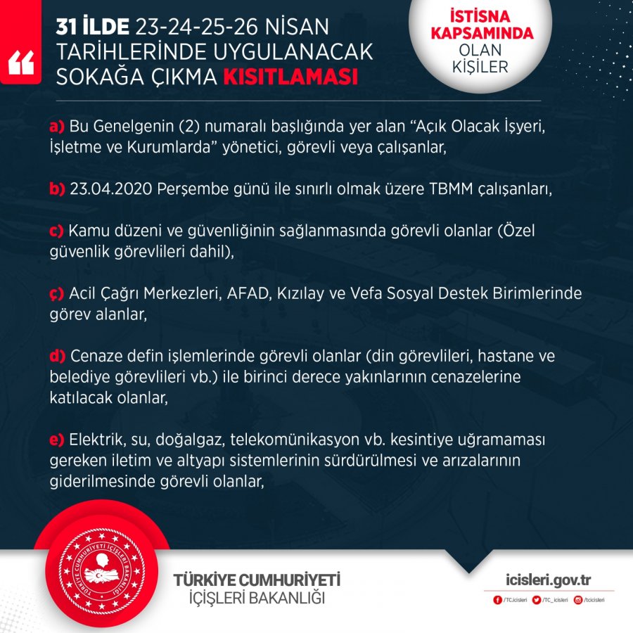 4 günlük sokağa çıkma yasağı başladı