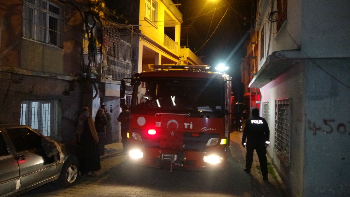i Adana’da yabancı uyruklu şahsın yaşadığı evde yangın çıktı