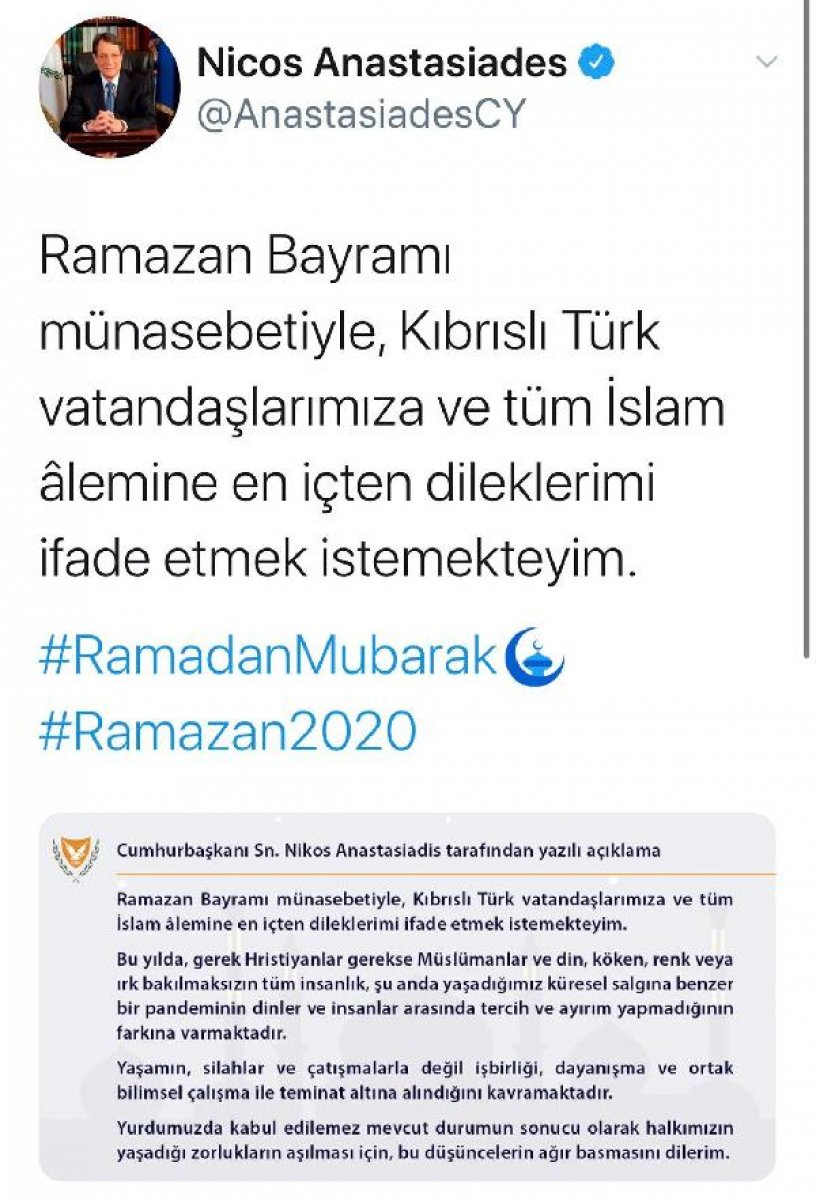 Rum lider Ramazan ayını, bayramla karıştırdı