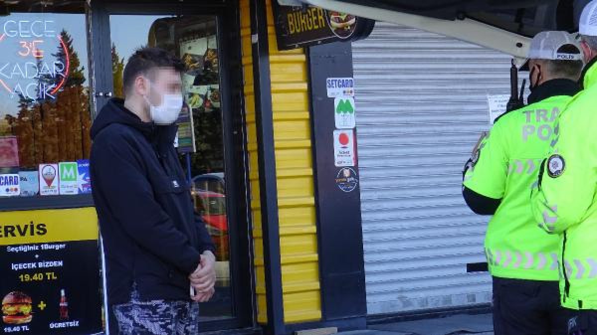 Sigara almaya çıktığını söyleyen sürücüye ceza