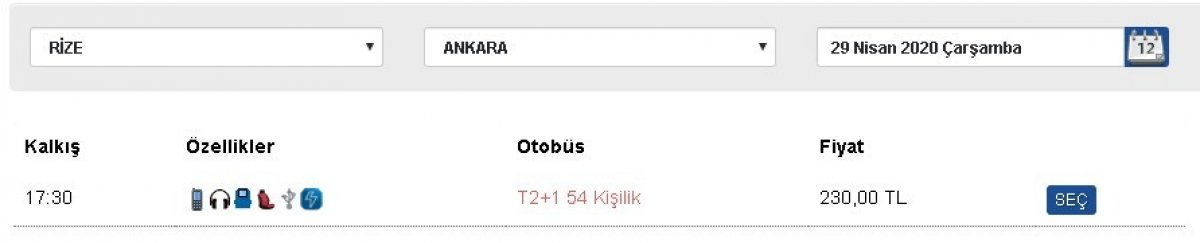 250 liralık Rize - Trabzon otobüs biletleri kaldırıldı