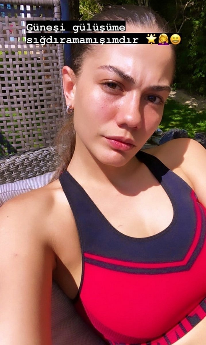 Demet Özdemir'den karantina güneşlenmesi