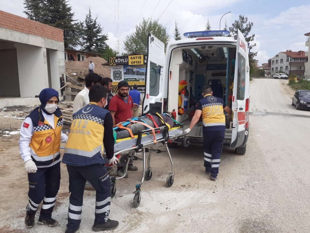 i İşçi Bayramı'nda inşaat düşen işçi yaralandı