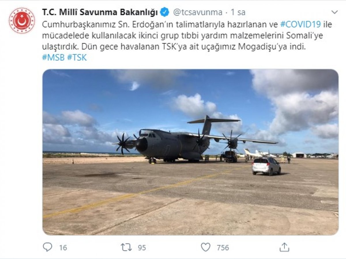 MSB: İkinci grup tıbbi yardım Somali'ye ulaştı