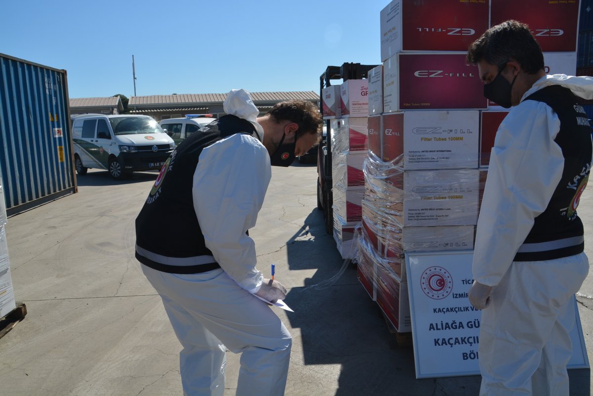 i İzmir’de rekor operasyon: 37 milyon makaron ele geçirildi