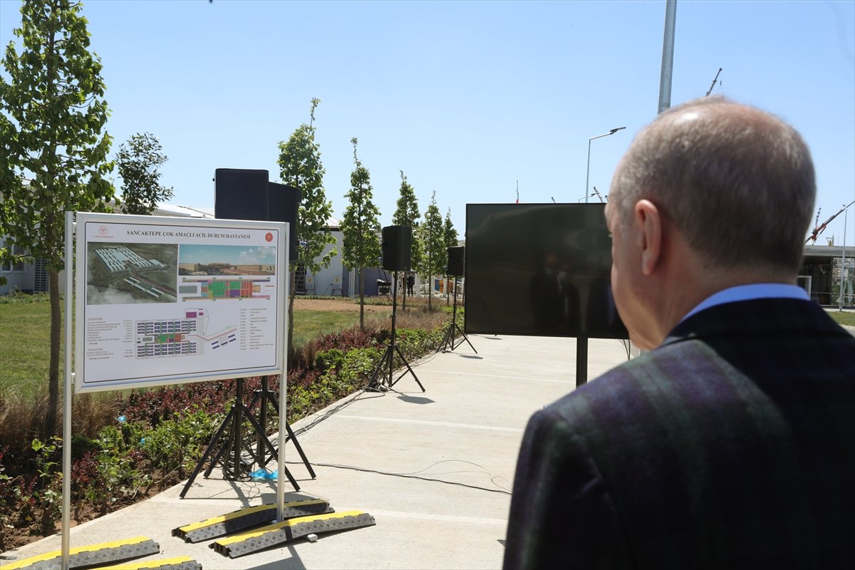 a Erdoğan Sancaktepe'deki salgın hastanesini denetledi