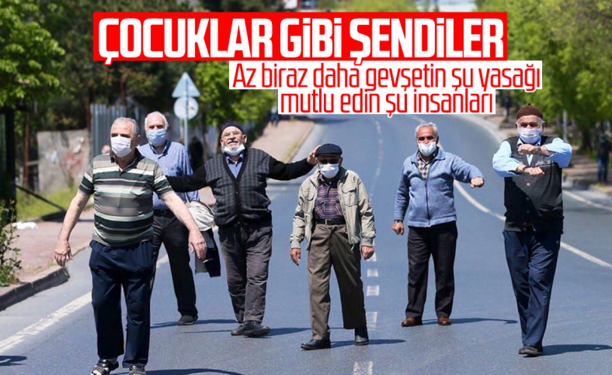 65 yaş üstü vatandaşlar, 4 saatlik iznin keyfini yaşadı