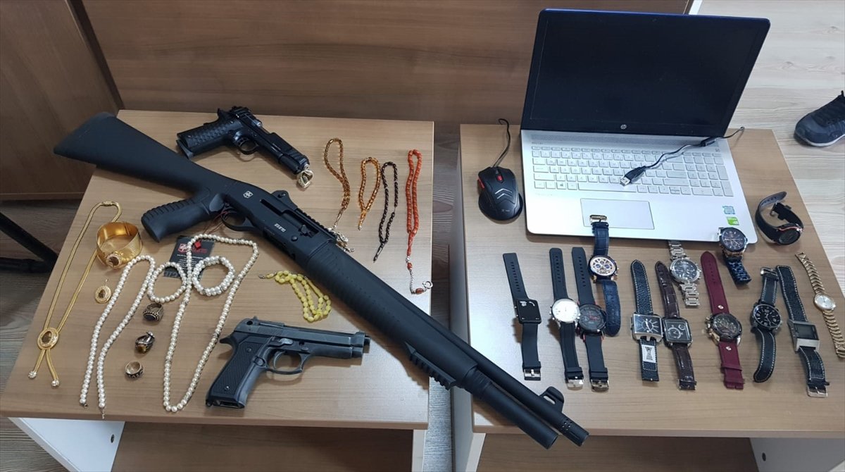 a Çorum'da hırsız, çaldığı malzemelerle otelde yakalandı