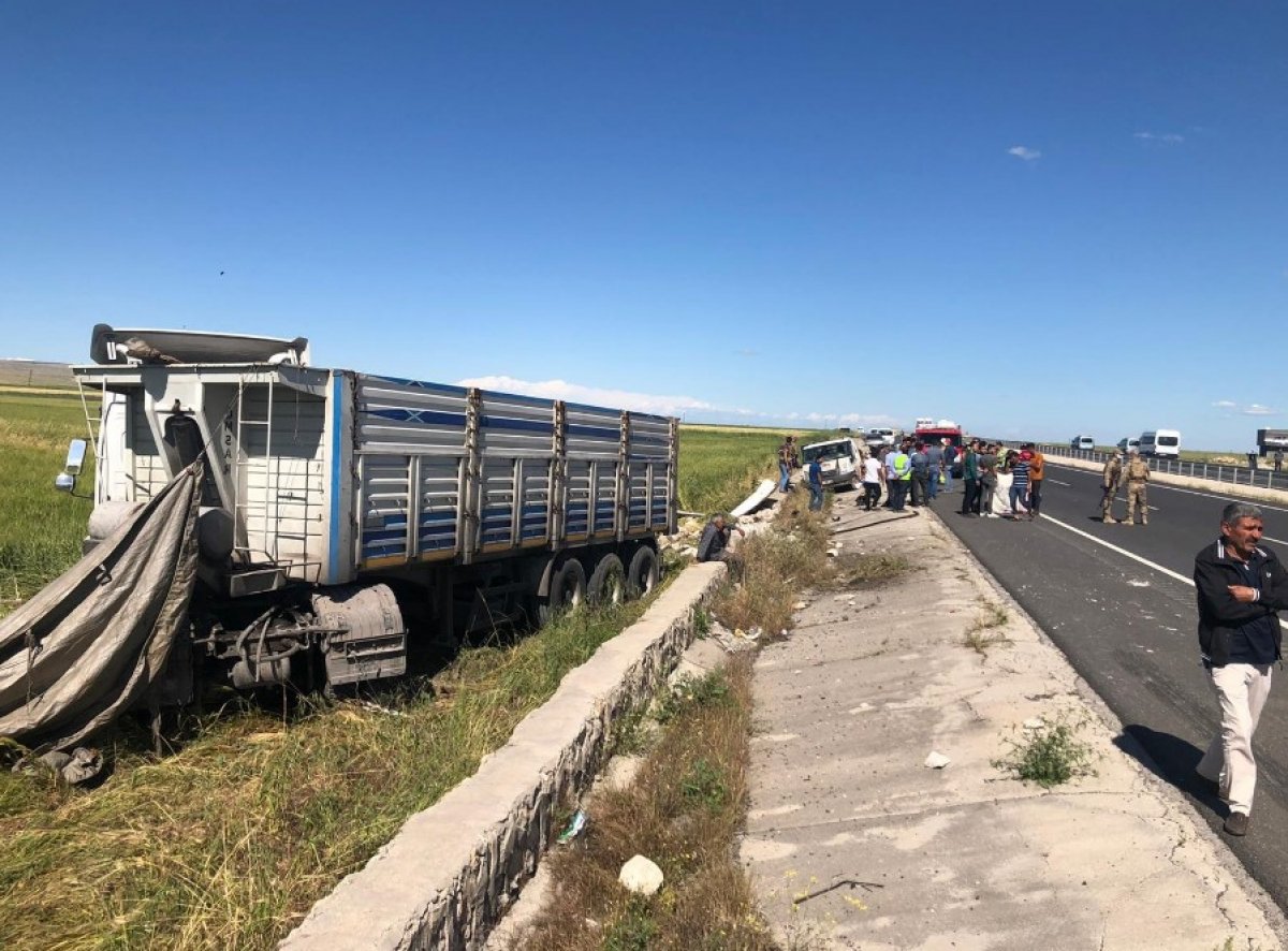 Mardin'de tır, hayvan yüklü kamyonete çaptı: 1 ölü, 3 yaralı