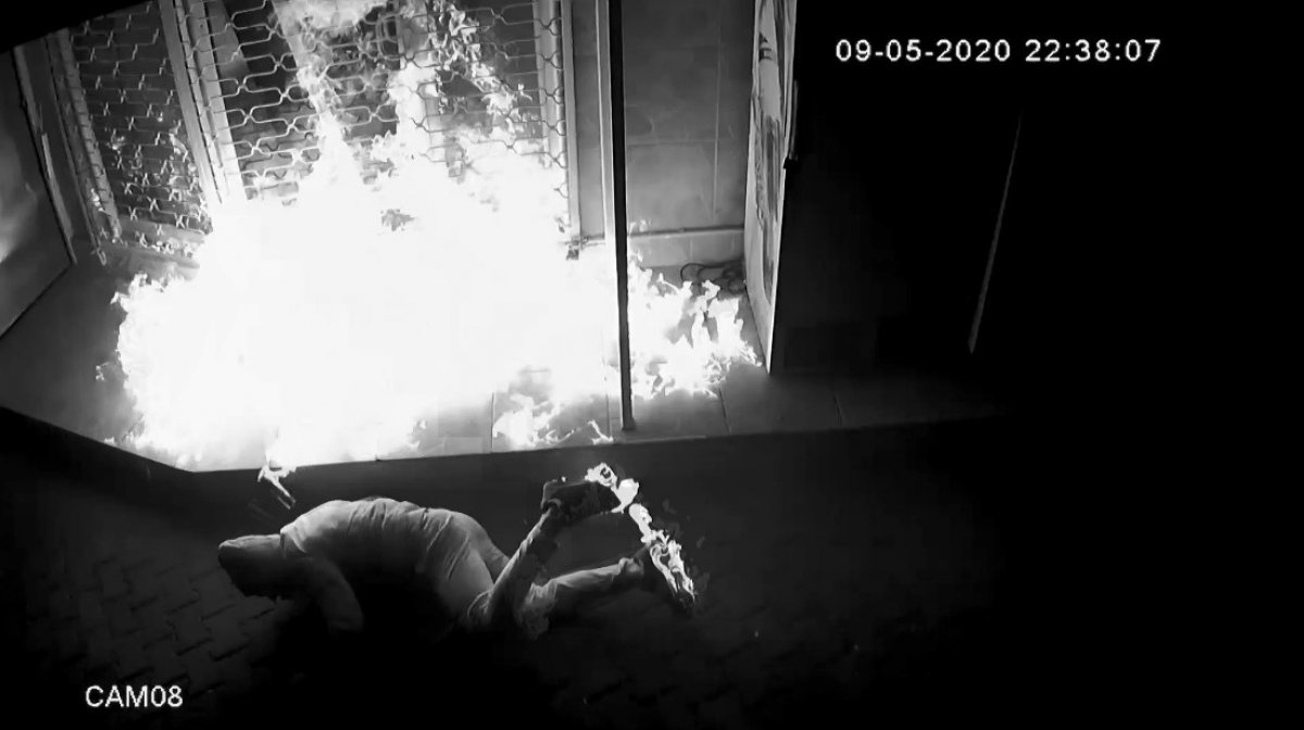 i Karaman'da iş yerini kundaklamaya çalışan şüpheli kendini yaktı