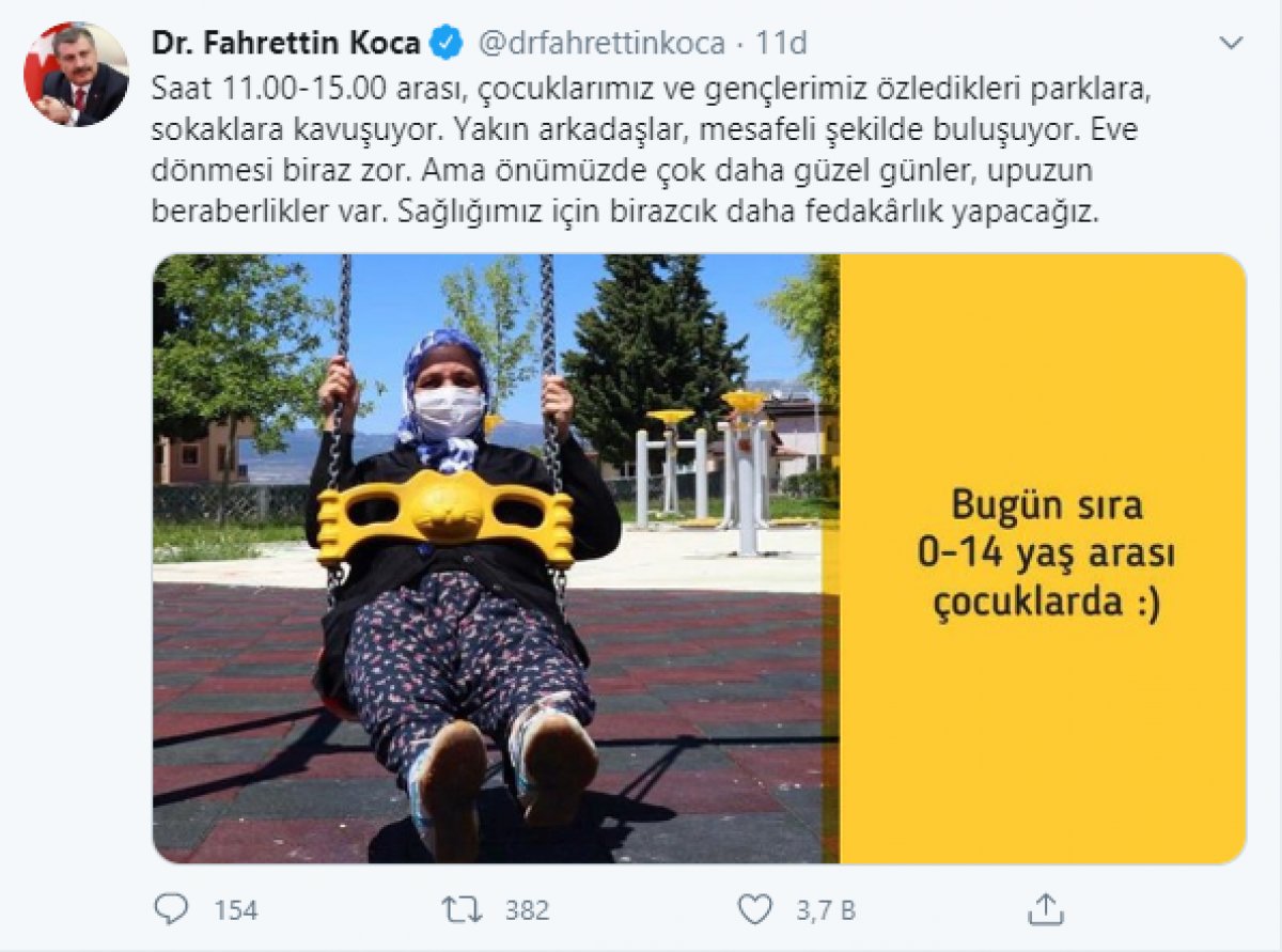 Bakan Koca: Şimdi sıra çocuklarda
