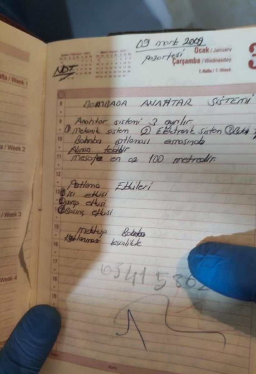 HDP'li başkanın defterinden bomba tarifi çıktı