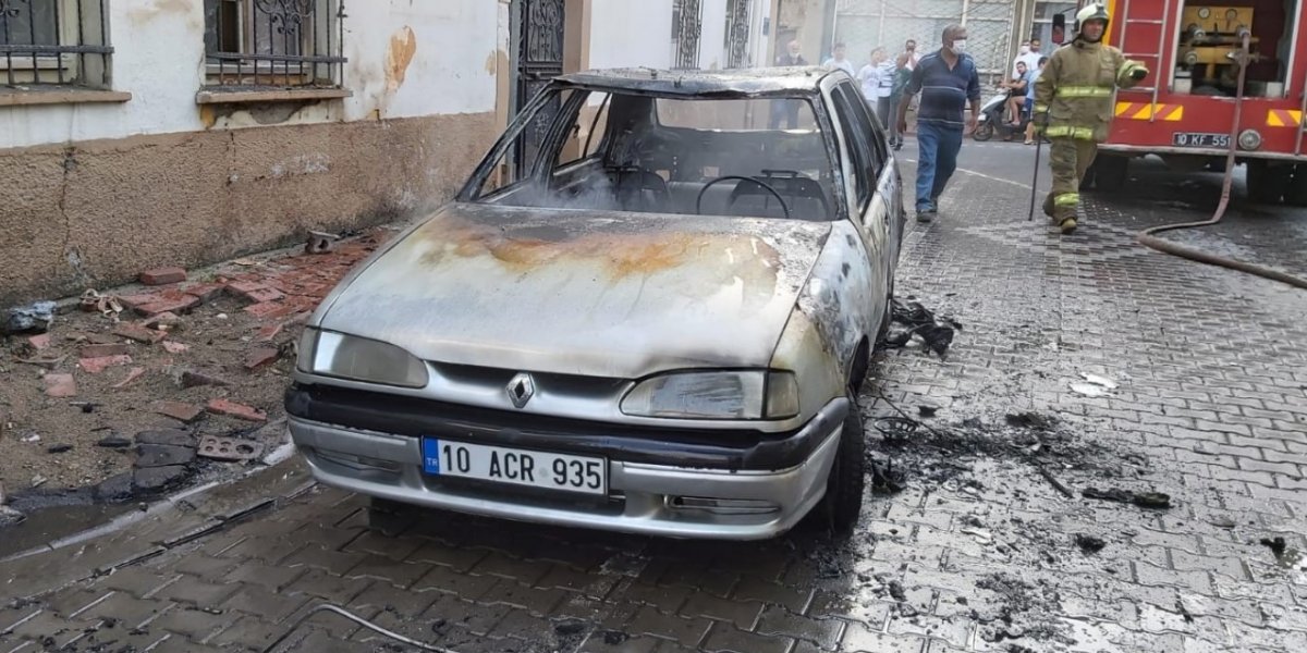 Balıkesir’de LPG'li otomobil alev topuna döndü