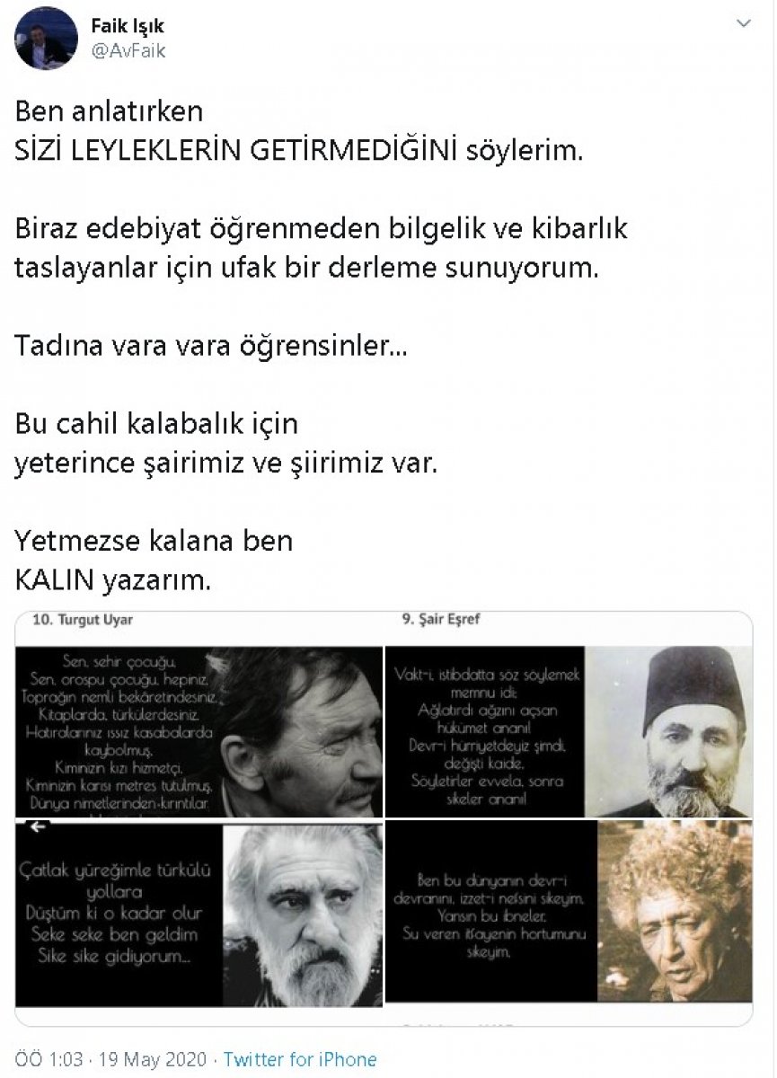 Hukukçu Faik Işık canlı yayında küfür etti