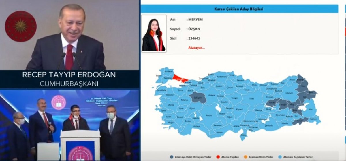 Cumhurbaşkanı Erdoğan yargı atamaları töreninde konuştu