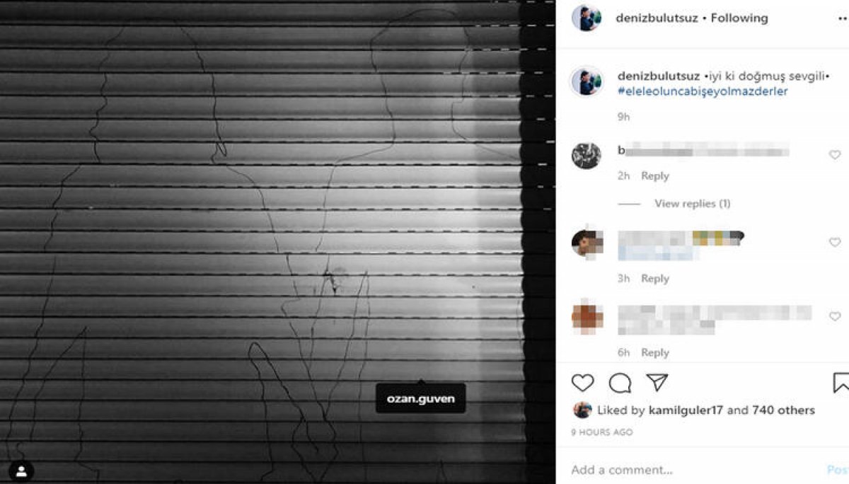 Deniz Bulutsuz'dan Ozan güven paylaşımı