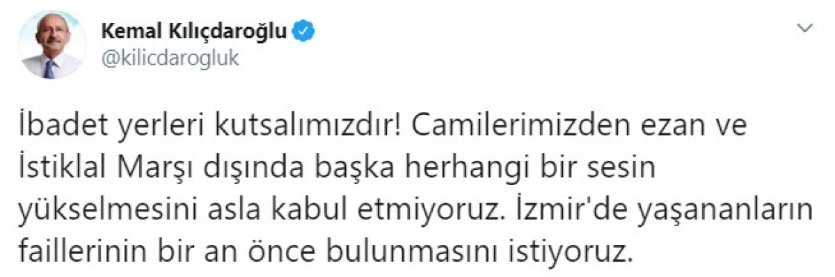 Kemal Kılıçdaroğlu: İbadet yerlerimiz kutsaldır