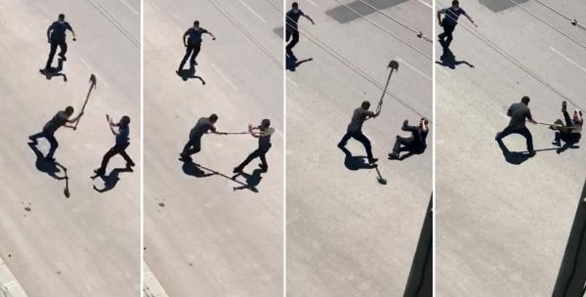 d Ambulansa taş atıp, polisin başına kürekle vurdu