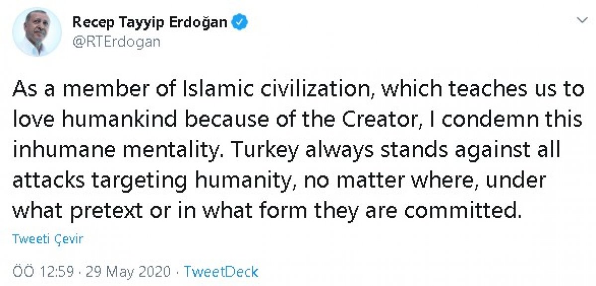 Cumhurbaşkanı Erdoğan, ABD'deki polis şiddetini kınadı