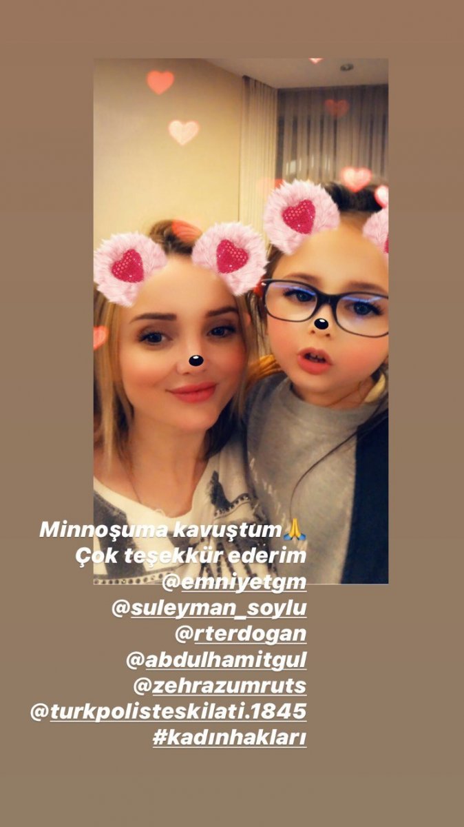 Meral Kaplan kızına kavuştu