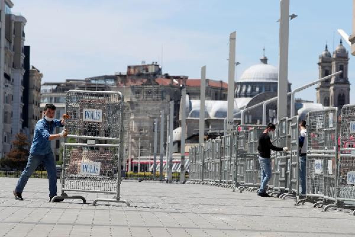 Gezi Parkı çevresi polis bariyerleriyle kapatıldı