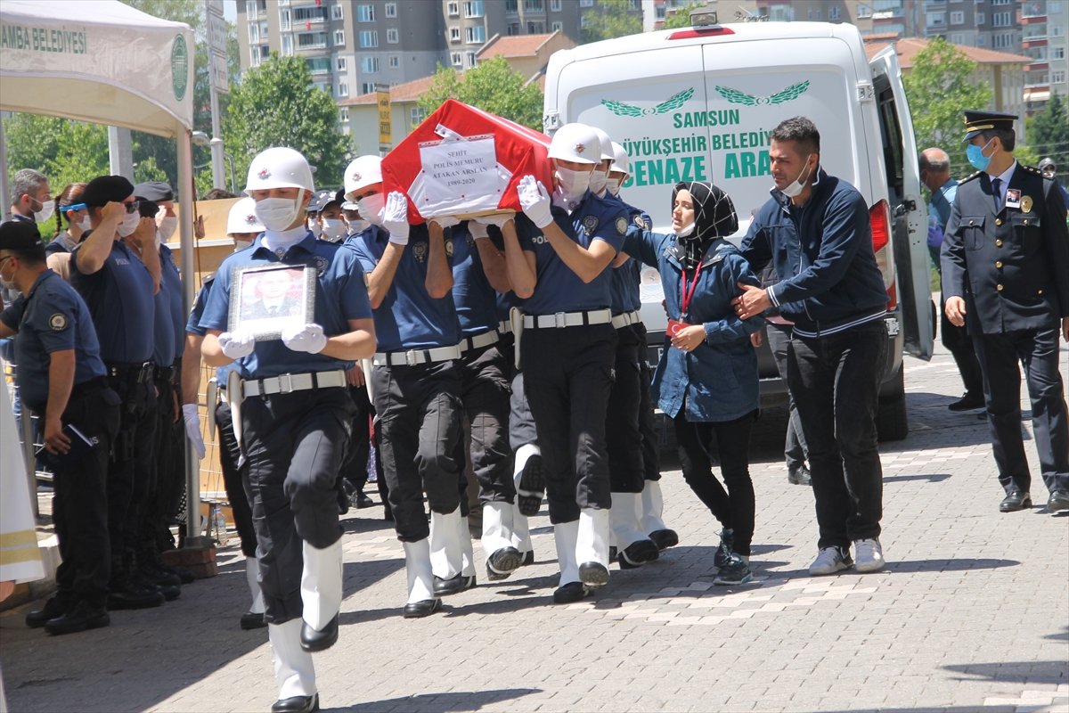 Şehit polis memuru Samsun'da son yolculuğuna uğurlandı