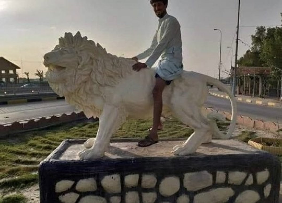 Necef Belediyesi'nden aslan heykeli açıklaması