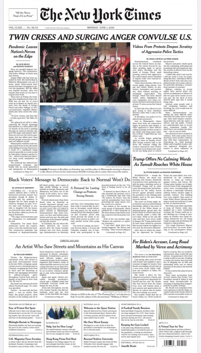 ABD basınında protesto manşetleri