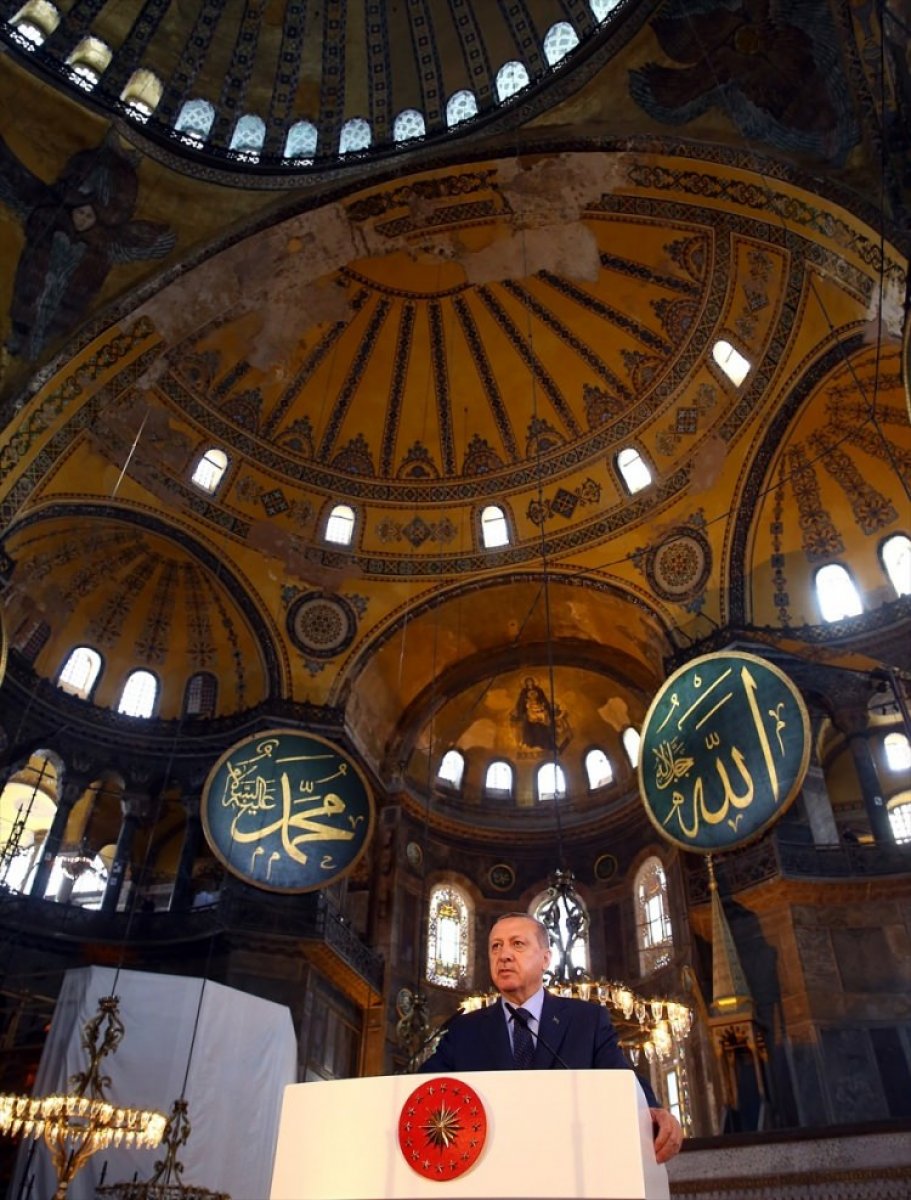 a Erdoğan'dan Ayasofya kararı