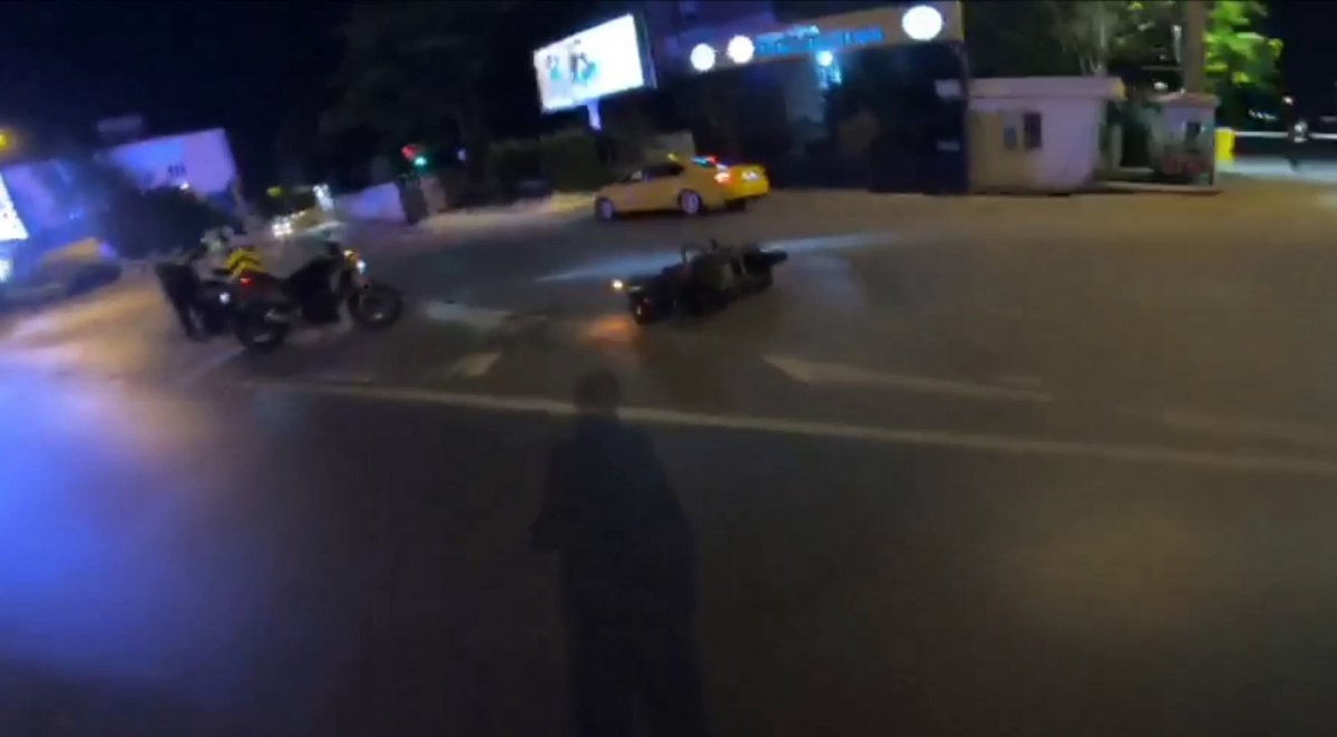 Şişli'de motosiklet sürücüsü takla attı