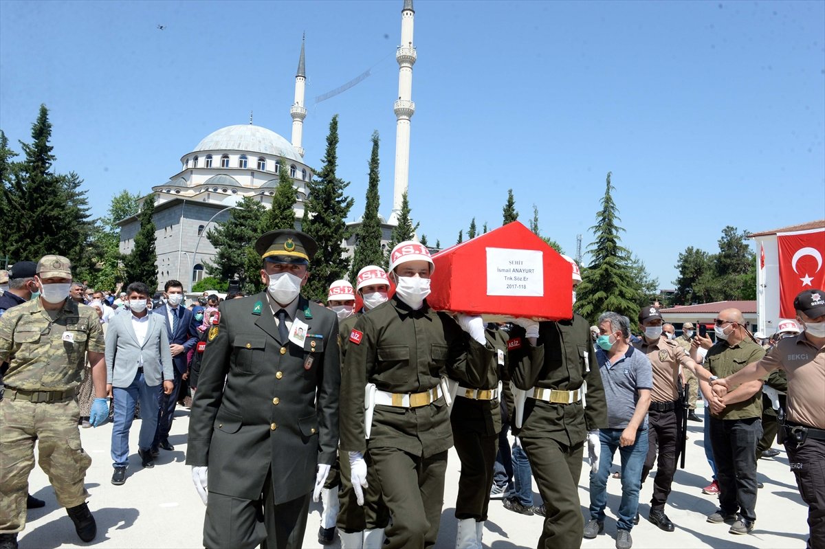 a Şehit İsmail Anayurt, son yolculuğuna uğurlandı