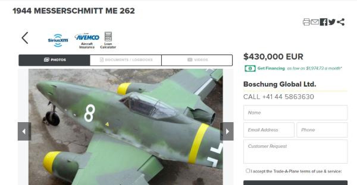 Savaş uçakları internetten satışa çıkarılıyor