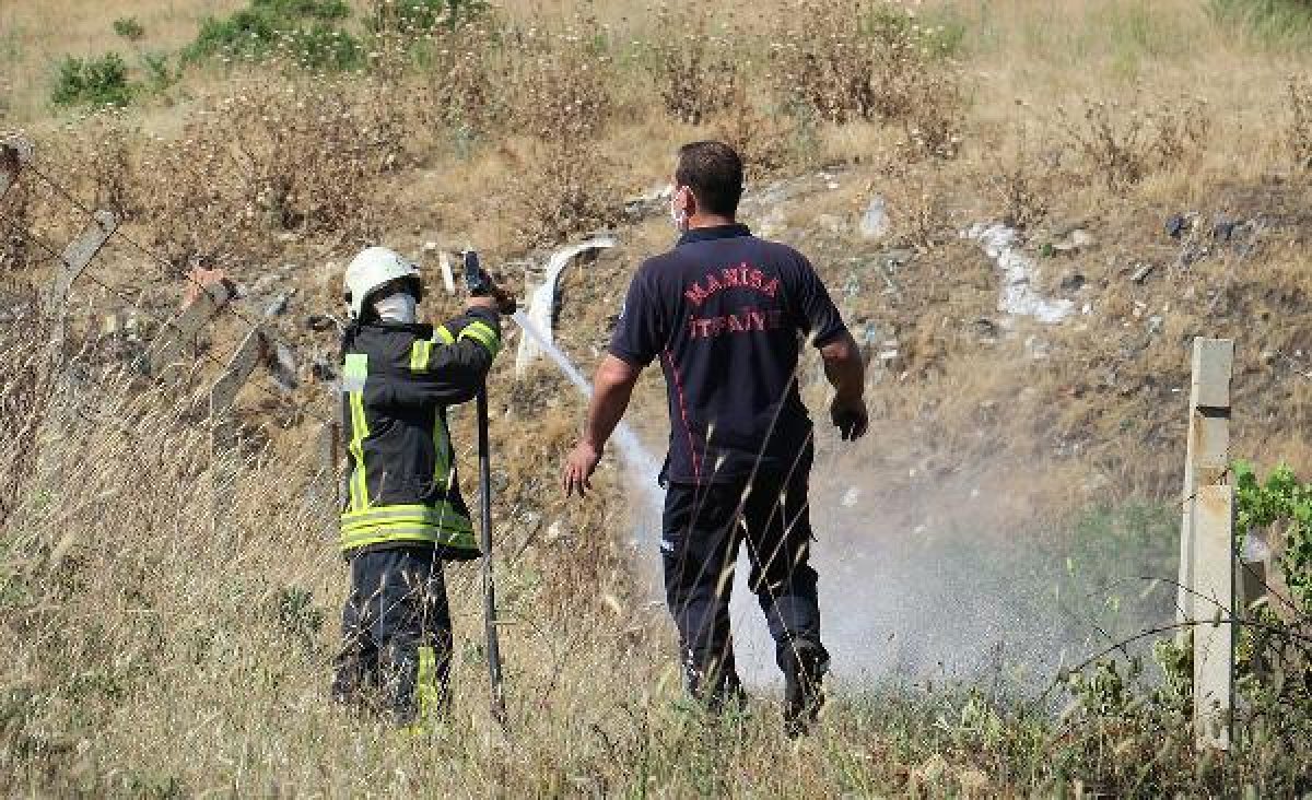 d Manisa'da orman yangını