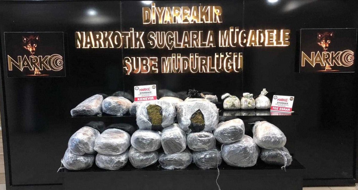 i Diyarbakır'da son bir ayda 1 ton 133 kilo esrar bulundu