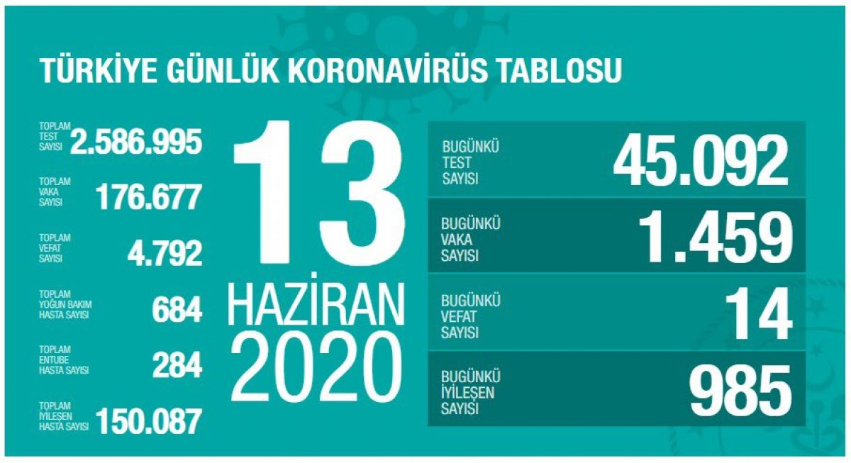 Türkiye'deki koronavirüs vakalarında son durum