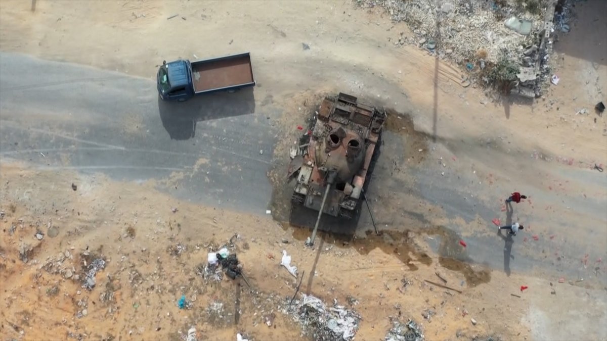 a Libya'da Hafter'in yol açtığı yıkımın görüntüleri