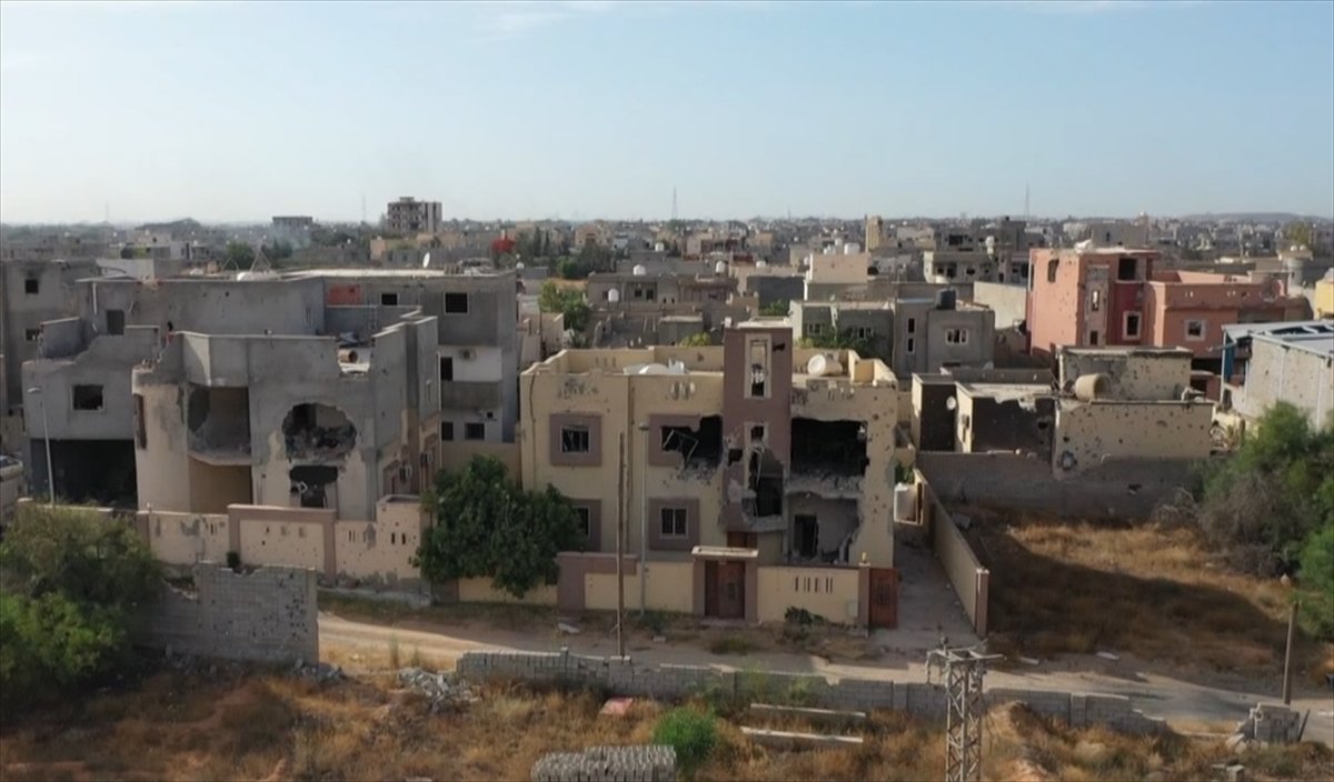 a Libya'da Hafter'in yol açtığı yıkımın görüntüleri