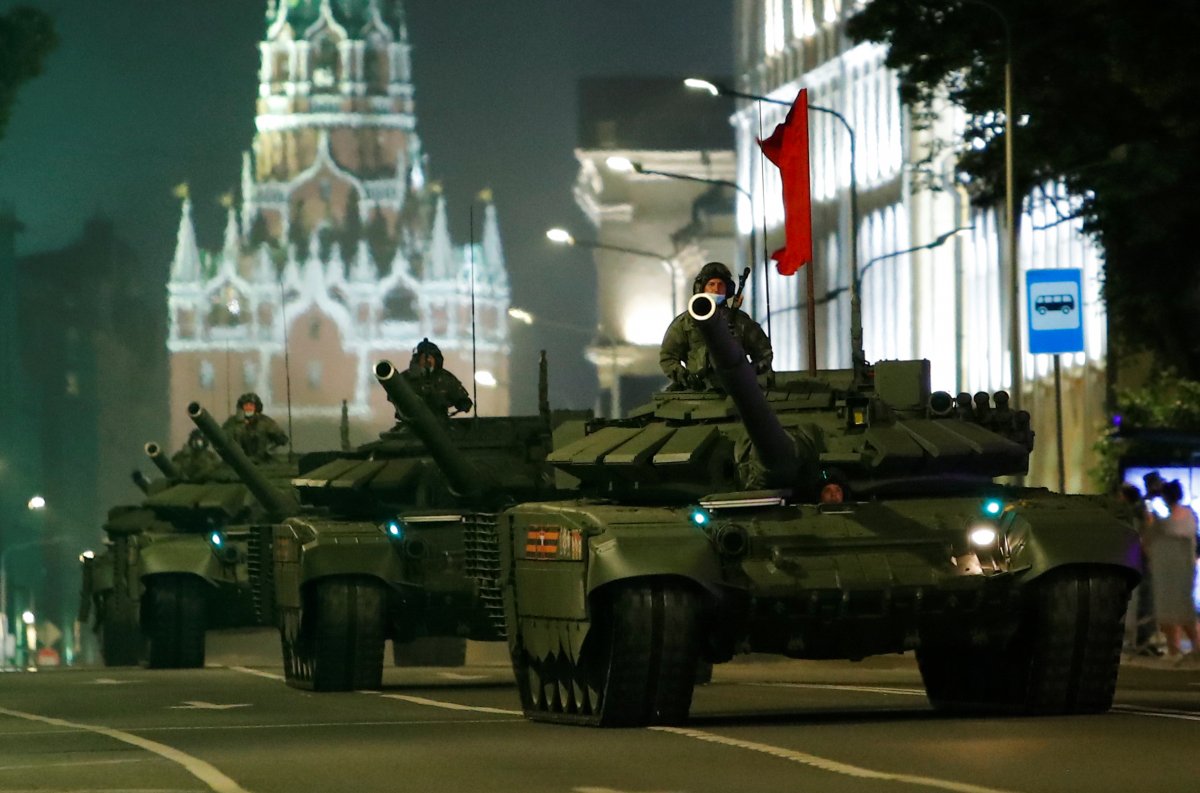 r Moskova'da askeri geçit provası