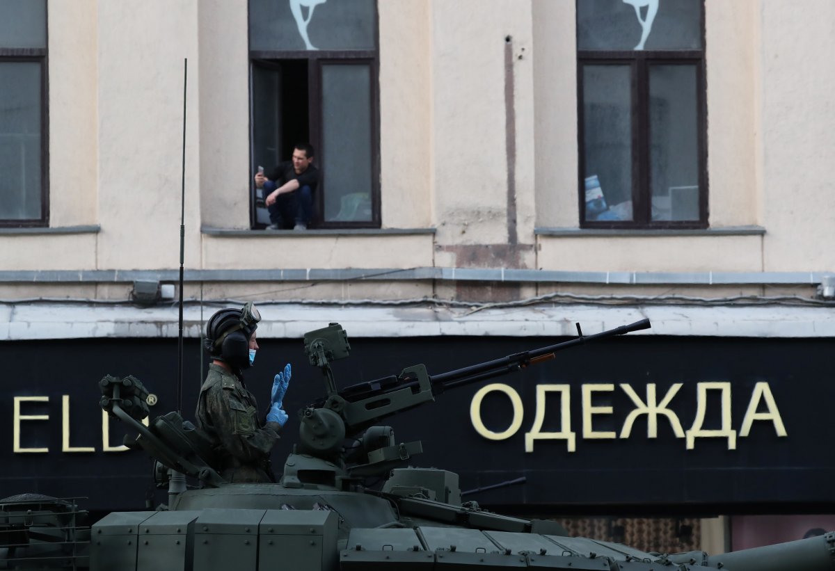 r Moskova'da askeri geçit provası