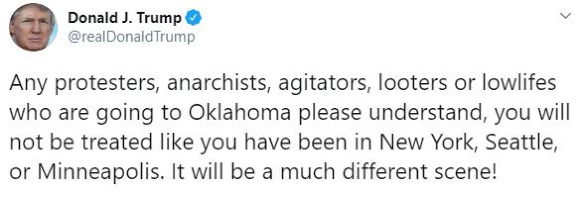 Trump, miting öncesi eylemcileri uyardı