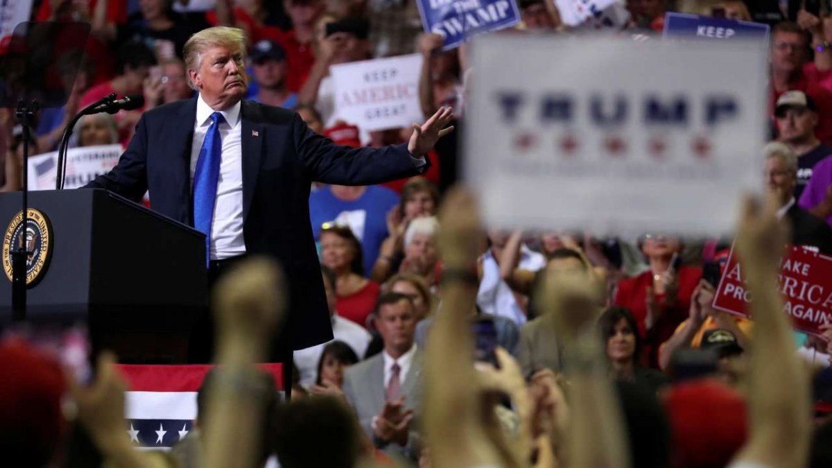 Trump, miting öncesi eylemcileri uyardı