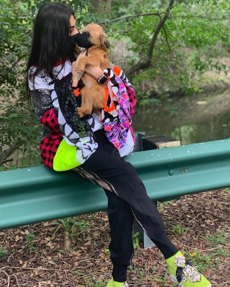 Süreyya Yalçın'ın maskeli kombini