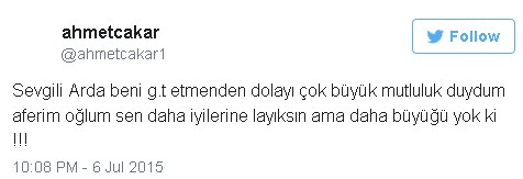Ahmet Çakar Barcelona'ya giden Arda Turan'ı tebrik etti