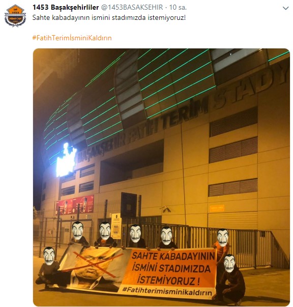 Başakşehir, Terim'in ismini kaldırmak için harekete geçti