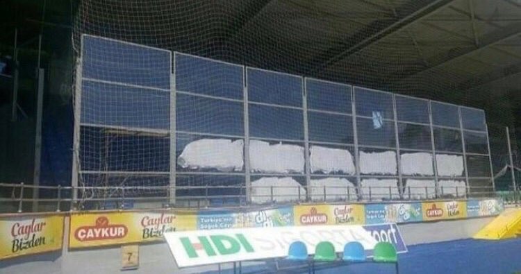 Trabzonspor için hazırlanan deplasman tribünü