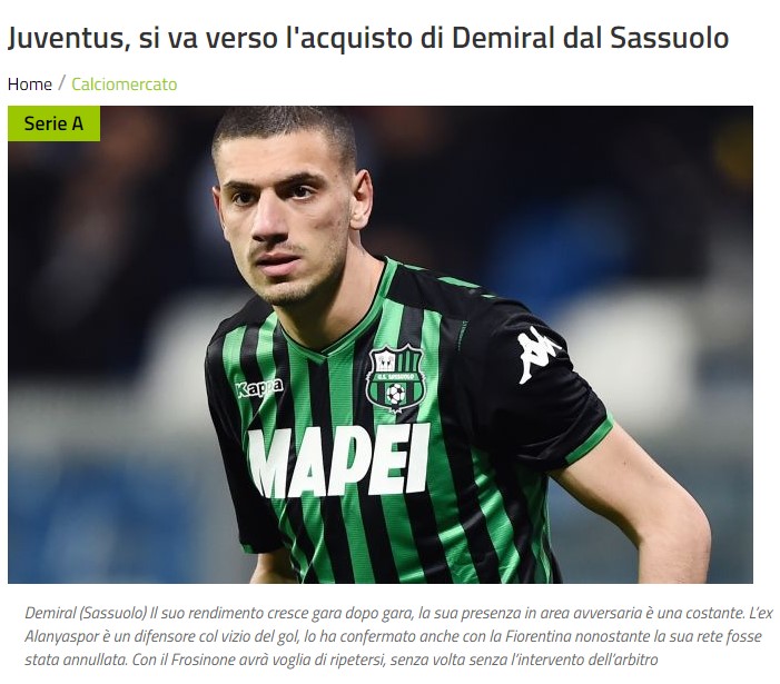 Merih Demiral için Juventus iddiası