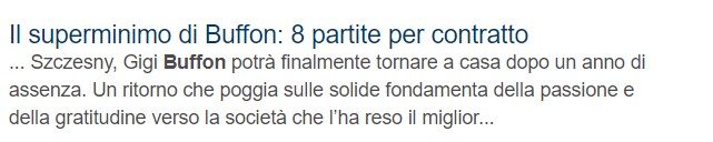 Buffon, Juventus'a dönüyor