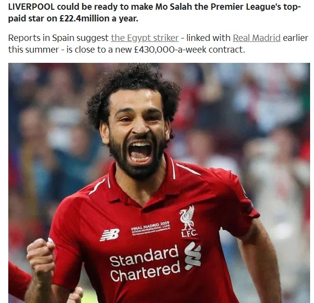 Salah, İngiltere'nin en çok kazanan oyuncusu olacak