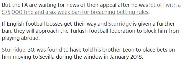 Sturridge yeniden bahis cezası alabilir
